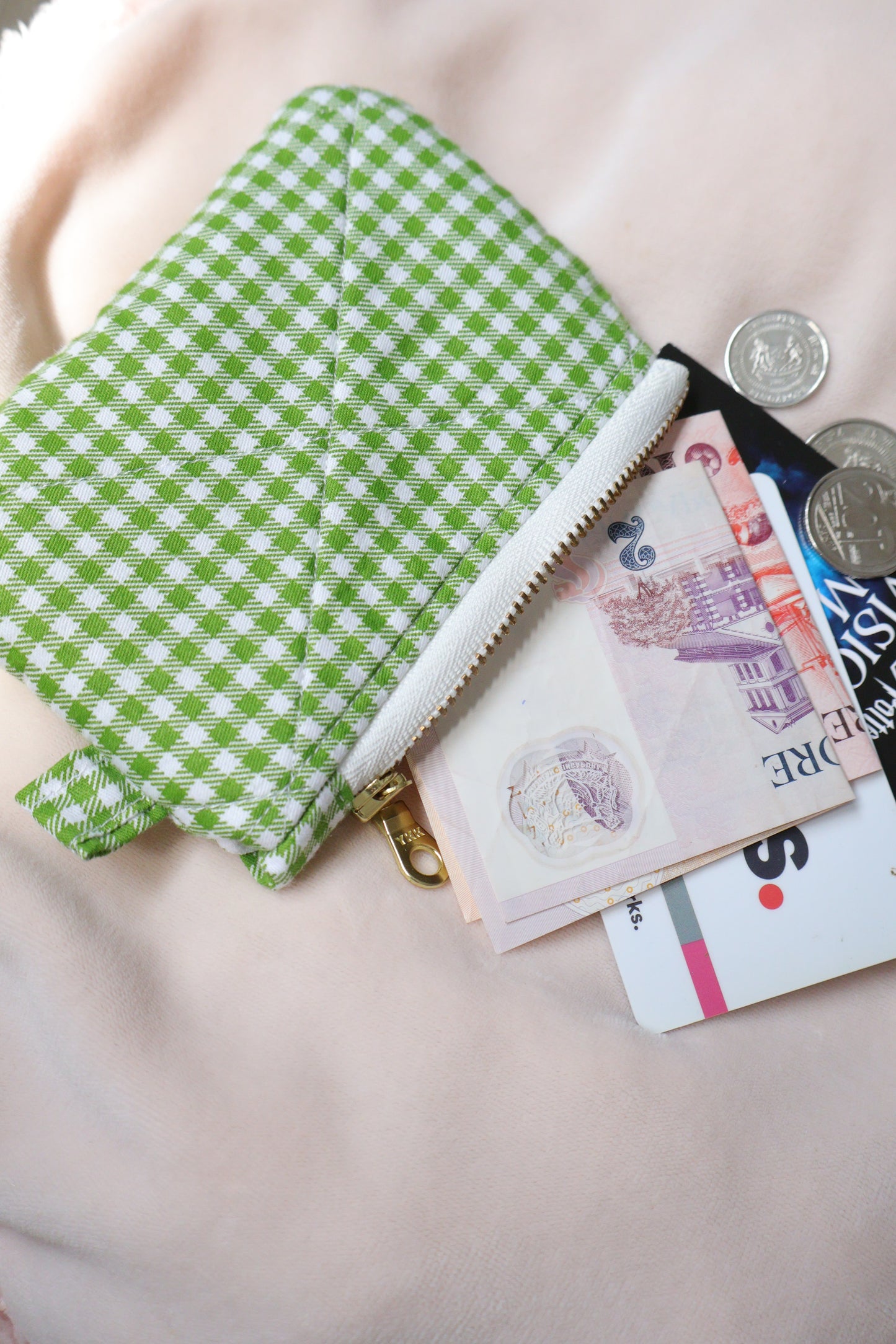 Plaidfully Green Pocket Cutie Wallet