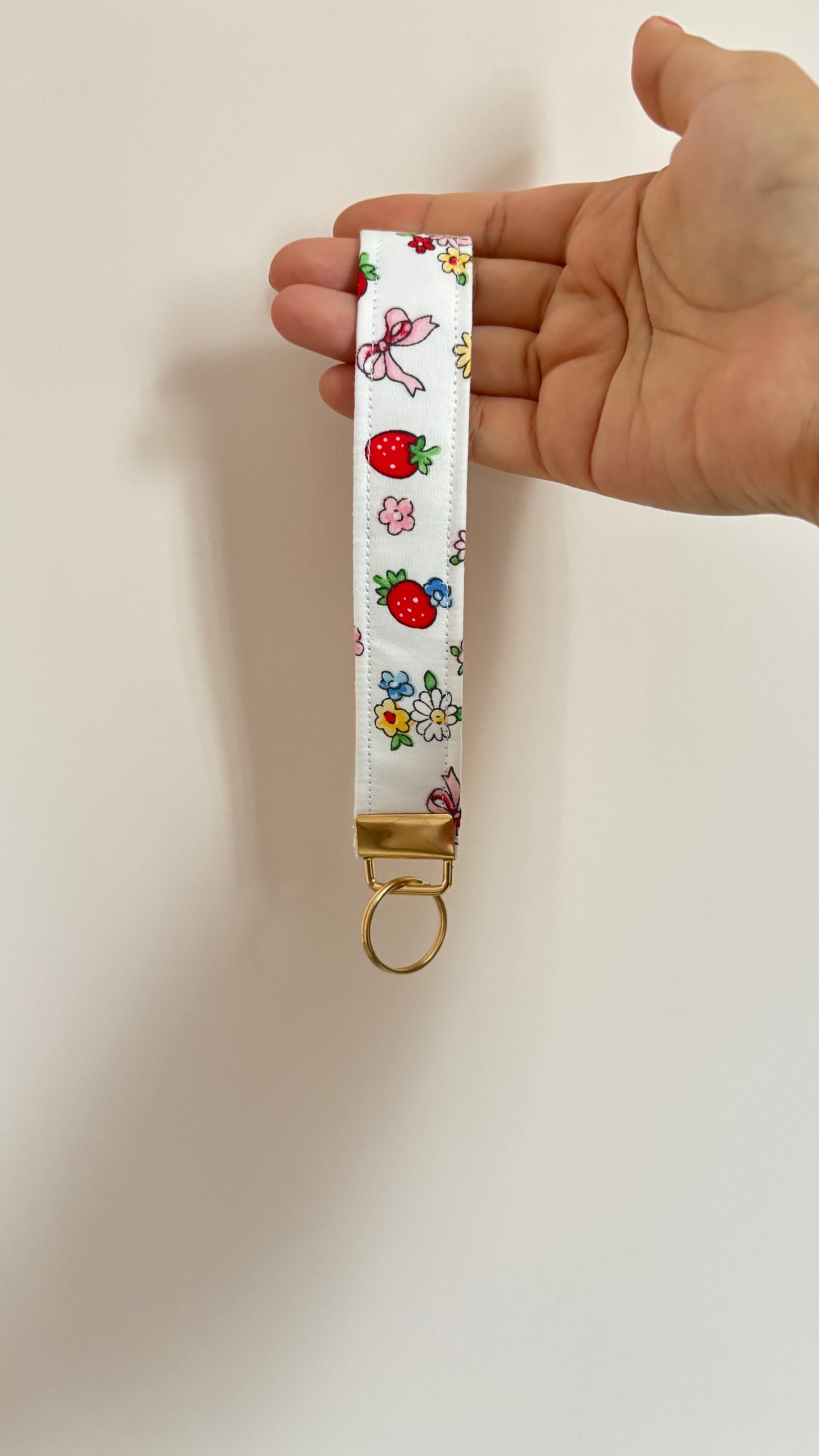 Strawberry Field Keychain Wristlet 🍓